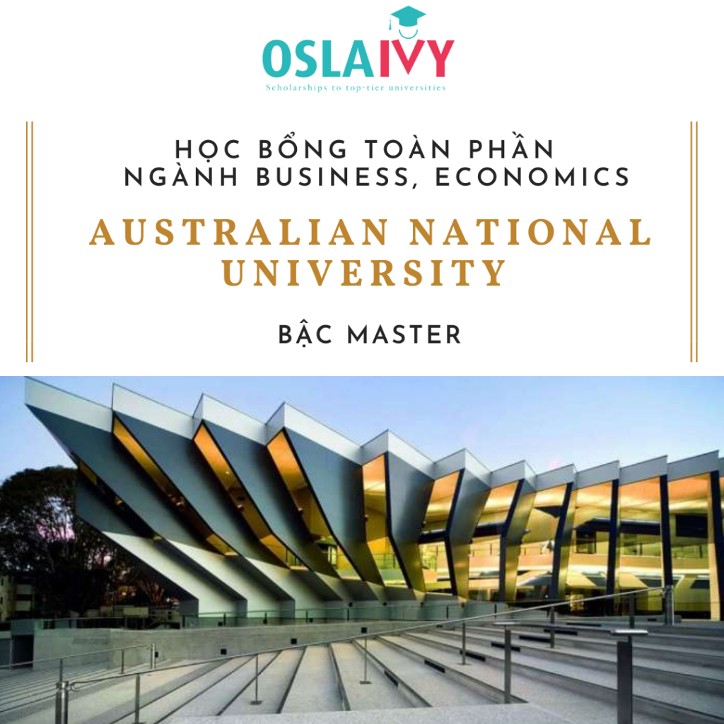 3 Học bổng Master tại Australian National