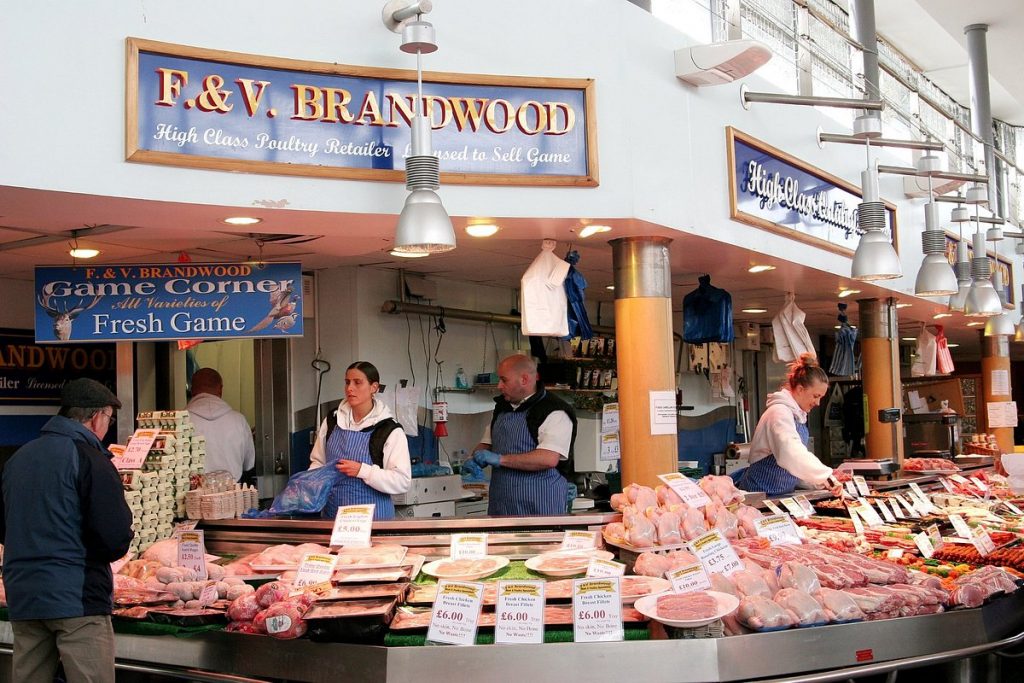 Một khu chợ đường phố tại Anh