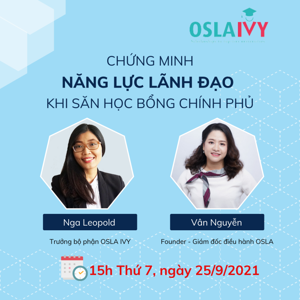 WEBINAR: KINH NGHIỆM SĂN HỌC BỔNG CHÍNH PHỦ 2021