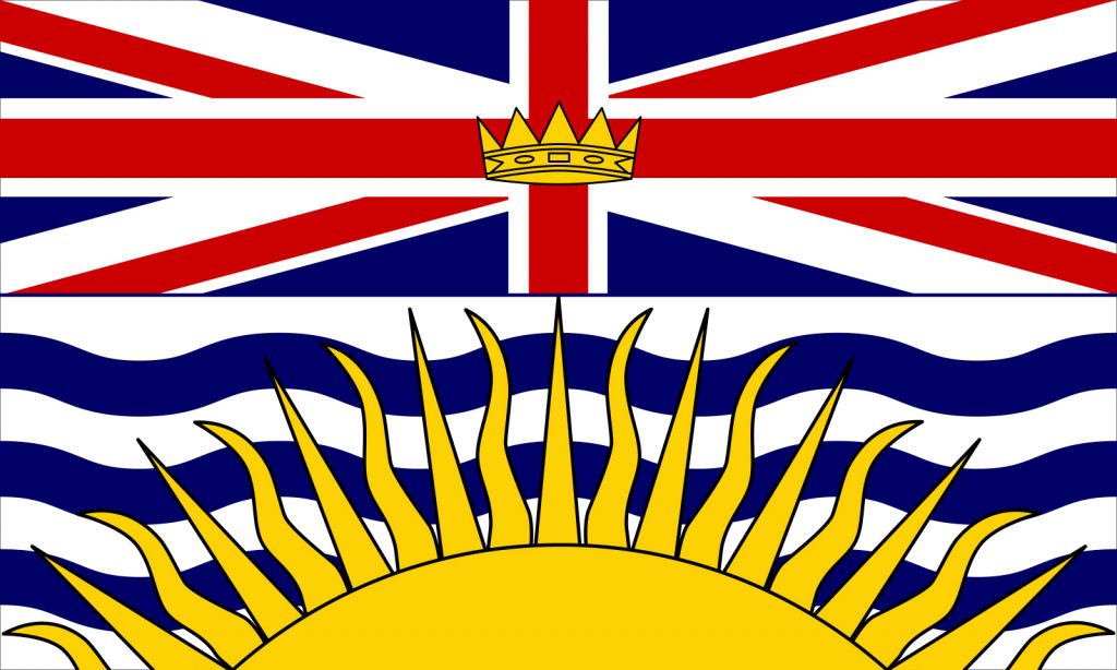 Lá cờ biểu tượng tỉnh bang British Columbia Canada