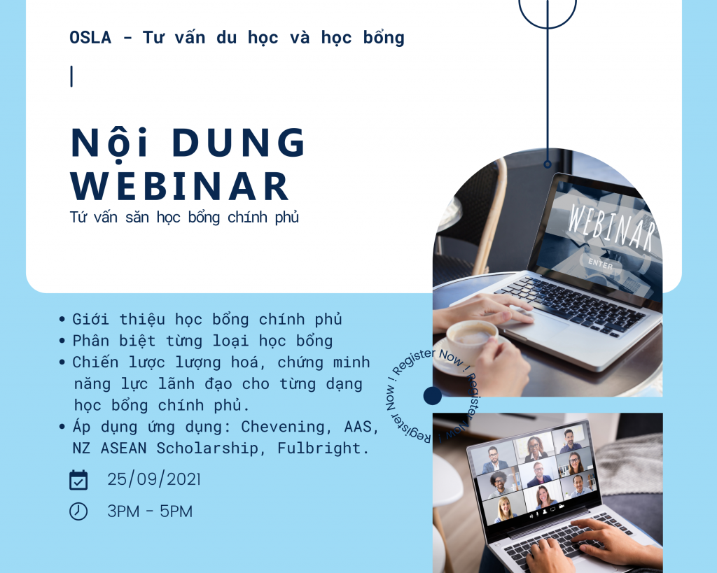 WEBINAR: KINH NGHIỆM SĂN HỌC BỔNG CHÍNH PHỦ 2021
