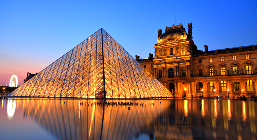 Louvre Museum at Night, Paris